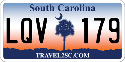 SC license plate LQV179