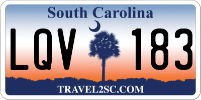 SC license plate LQV183