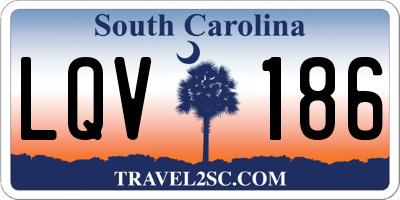 SC license plate LQV186