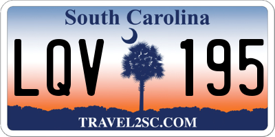 SC license plate LQV195