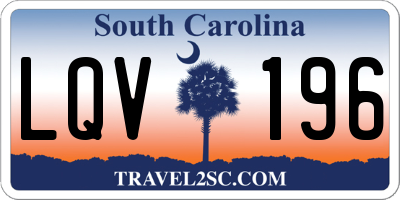 SC license plate LQV196
