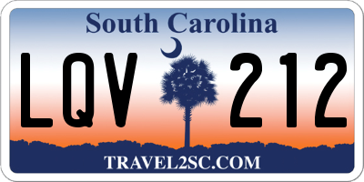 SC license plate LQV212
