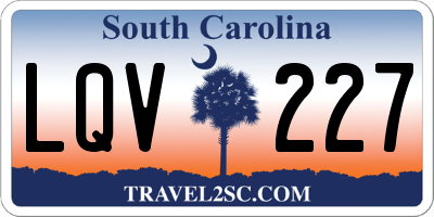 SC license plate LQV227