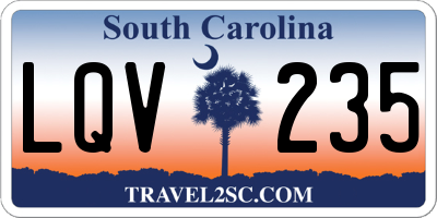 SC license plate LQV235