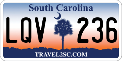 SC license plate LQV236