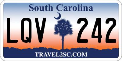SC license plate LQV242
