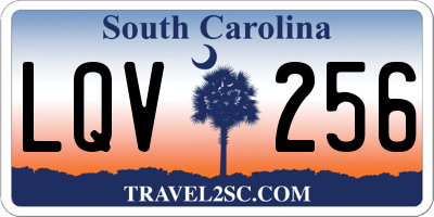 SC license plate LQV256