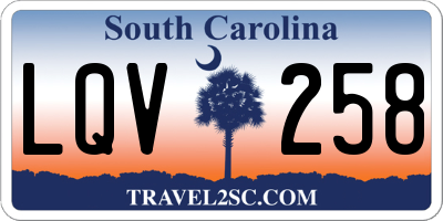 SC license plate LQV258