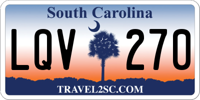 SC license plate LQV270