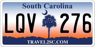 SC license plate LQV276