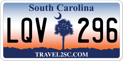 SC license plate LQV296