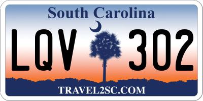 SC license plate LQV302