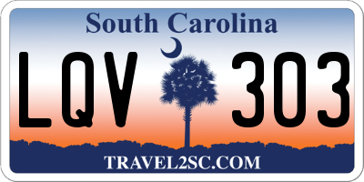 SC license plate LQV303