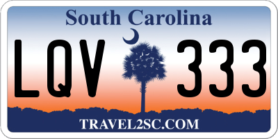 SC license plate LQV333