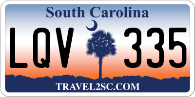 SC license plate LQV335