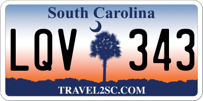 SC license plate LQV343