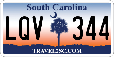 SC license plate LQV344