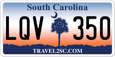 SC license plate LQV350