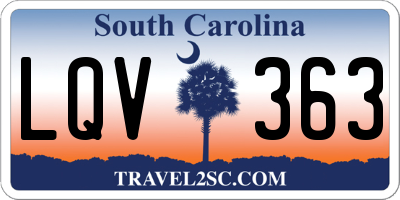 SC license plate LQV363