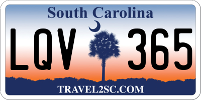 SC license plate LQV365