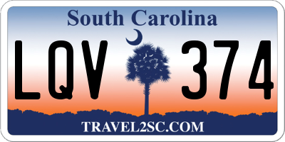 SC license plate LQV374