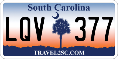 SC license plate LQV377