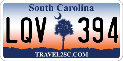 SC license plate LQV394