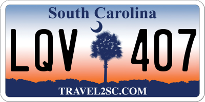 SC license plate LQV407