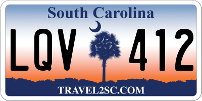 SC license plate LQV412