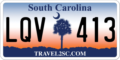 SC license plate LQV413