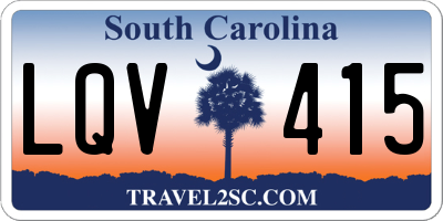 SC license plate LQV415