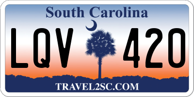 SC license plate LQV420