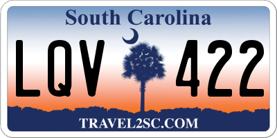 SC license plate LQV422