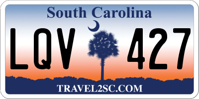 SC license plate LQV427