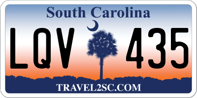 SC license plate LQV435
