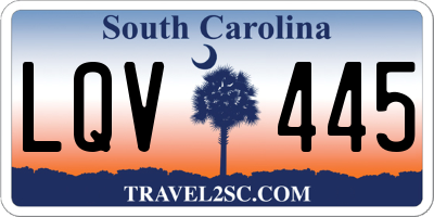 SC license plate LQV445