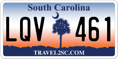 SC license plate LQV461