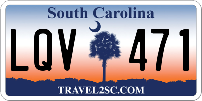 SC license plate LQV471