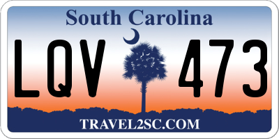 SC license plate LQV473