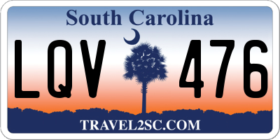SC license plate LQV476