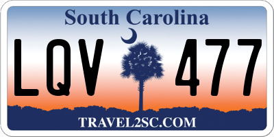 SC license plate LQV477