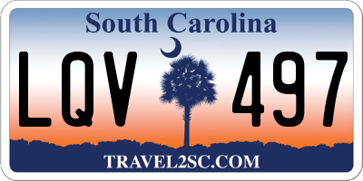 SC license plate LQV497