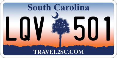 SC license plate LQV501