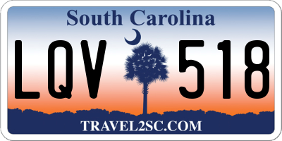 SC license plate LQV518