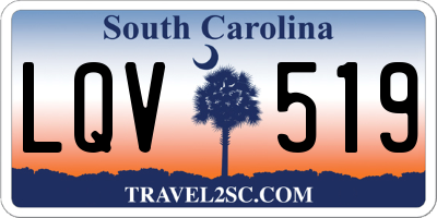 SC license plate LQV519