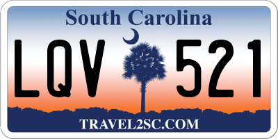 SC license plate LQV521