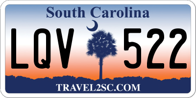 SC license plate LQV522