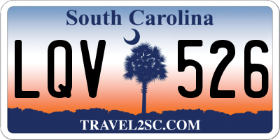 SC license plate LQV526