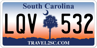 SC license plate LQV532