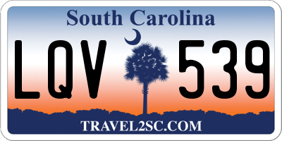 SC license plate LQV539